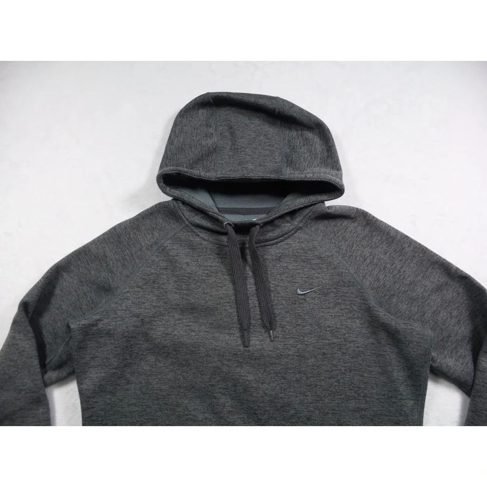 Nike‎ Sweatshirt Womens Size Medium Gray Therma-Fit Pullover Hooded Fleece